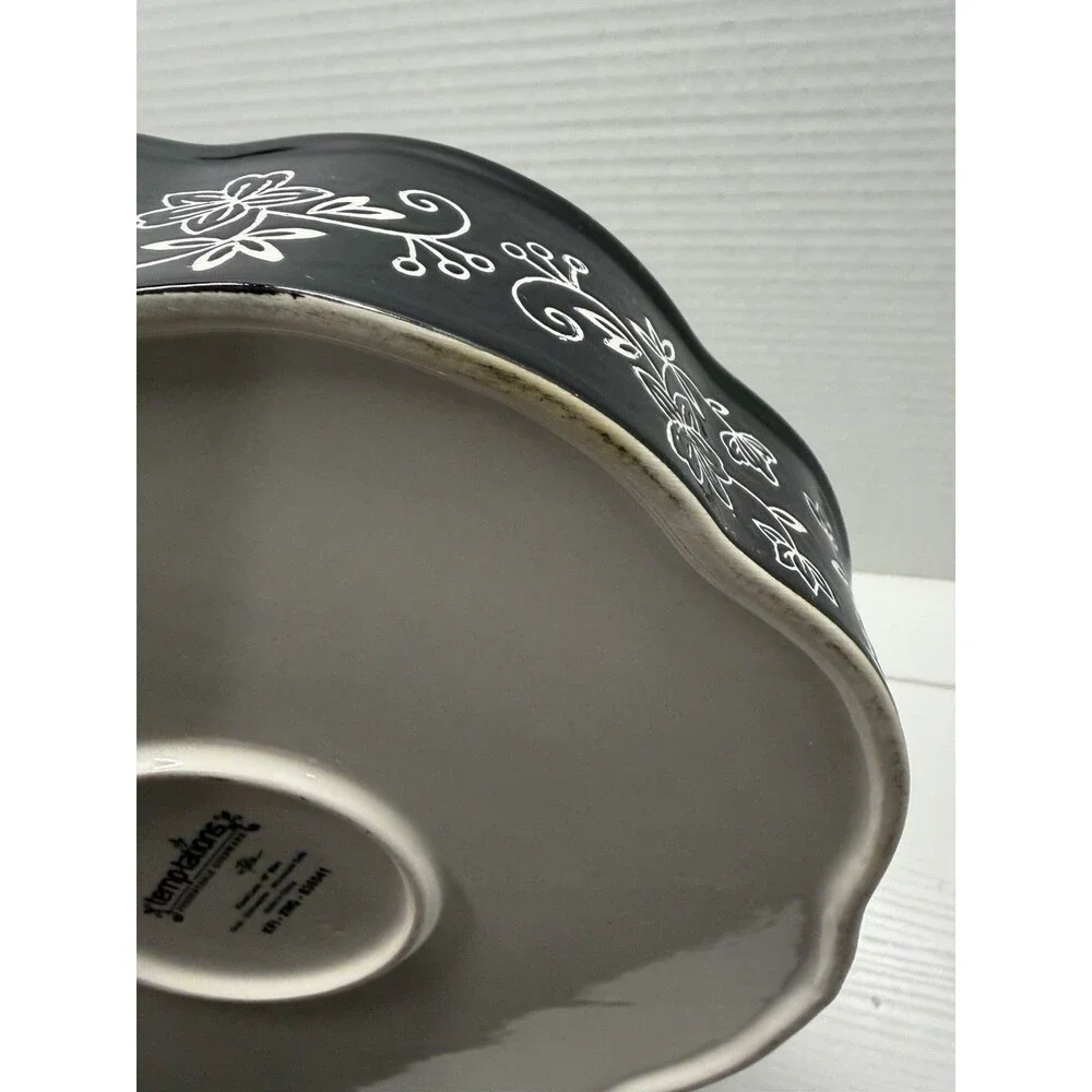 Temptations Floral Lace Black Baking Dish 10